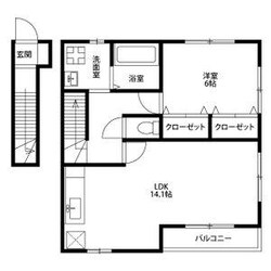 北新川駅 徒歩26分 1階の物件間取画像